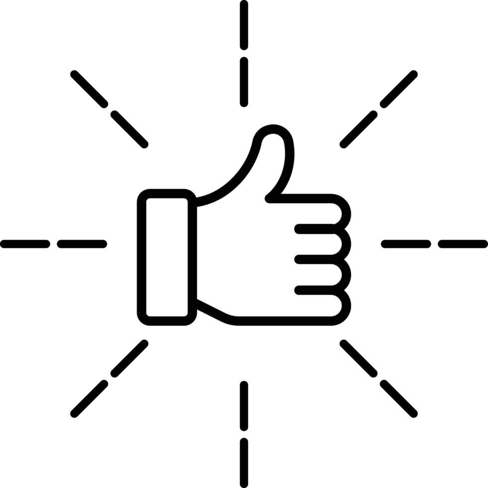 Best practices icon. thumbs up icon on a white background. flat design in trendy style vector