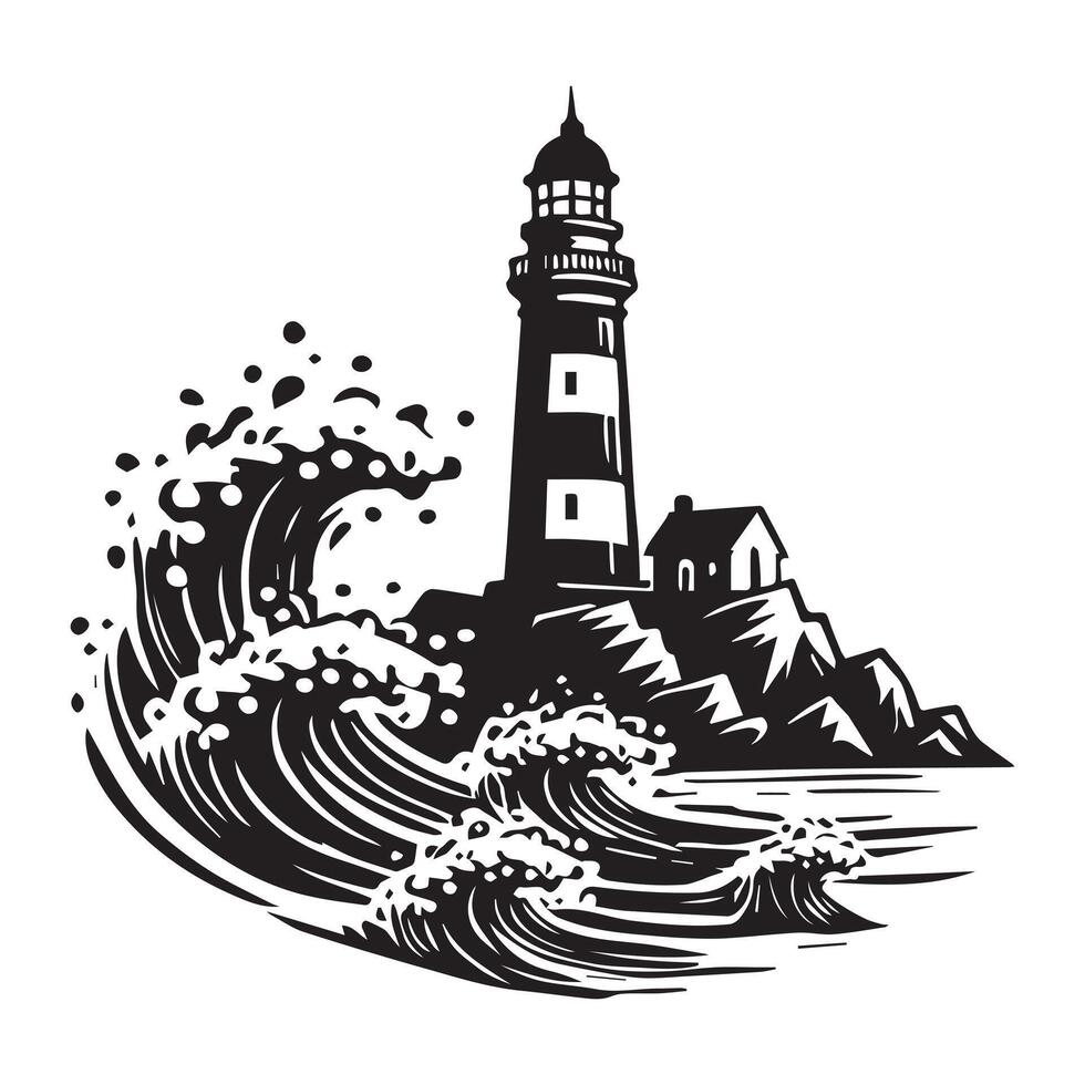 Peaceful Coastal Beach Design Illustration vector