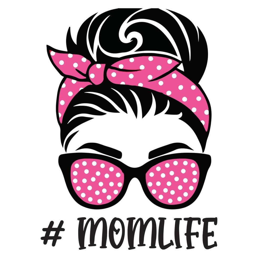 Adorable Polka Dot Hairband for Moms Stylish Messy Bun Headband with a Cute, Playful Design for Everyday Comfort and Charm vector