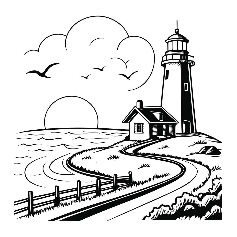 Sublimation Art of Summer Beach Scene vector