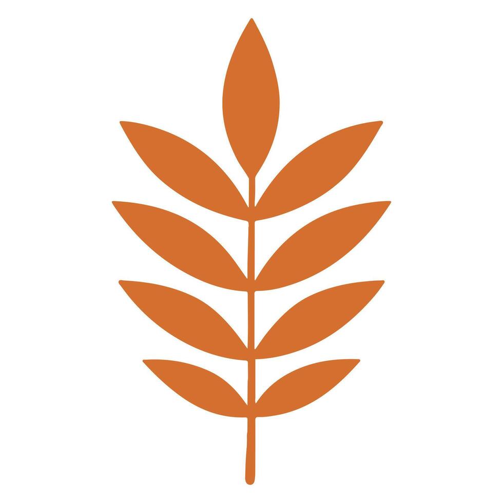 Fall Inspired Leaf Illustration with Isolated Details vector
