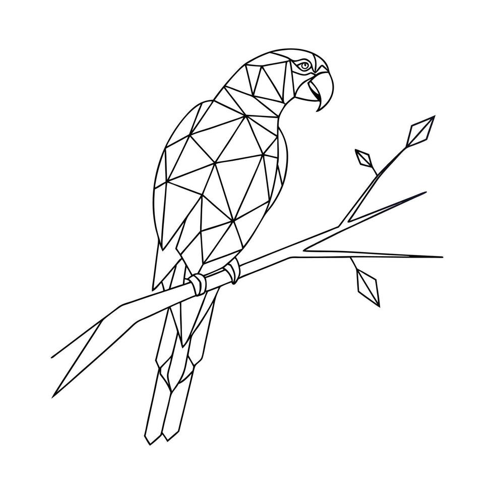 Creative Wildlife Design Using Polygons vector