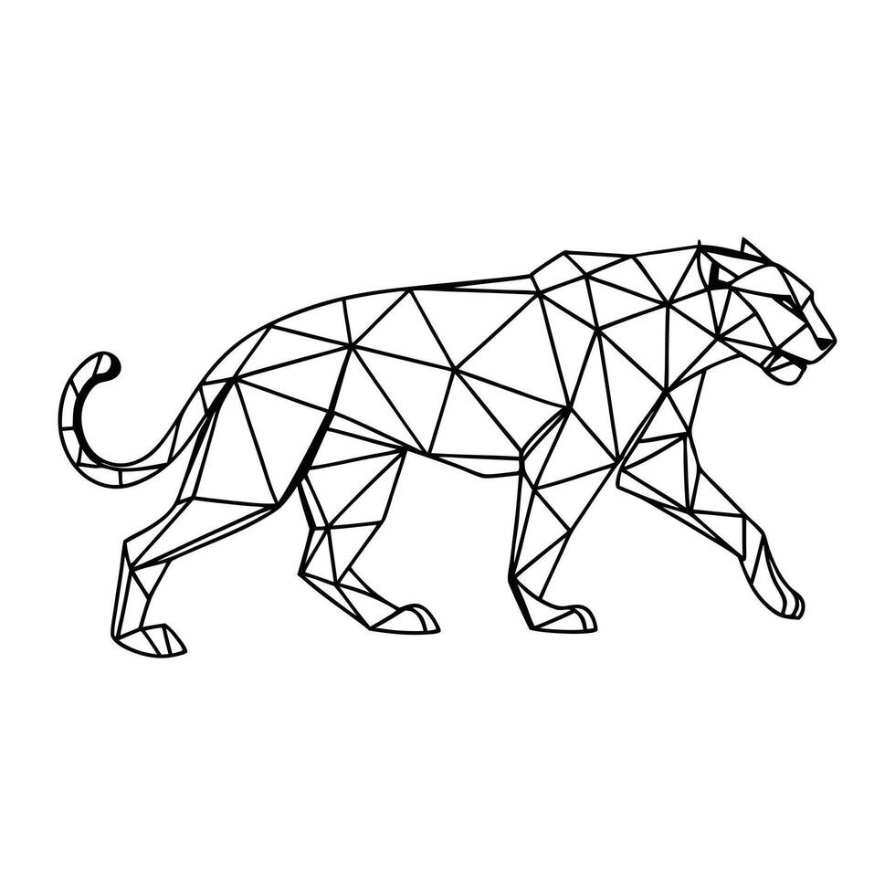 lion Polygonal Animal Art for Sublimation Prints vector