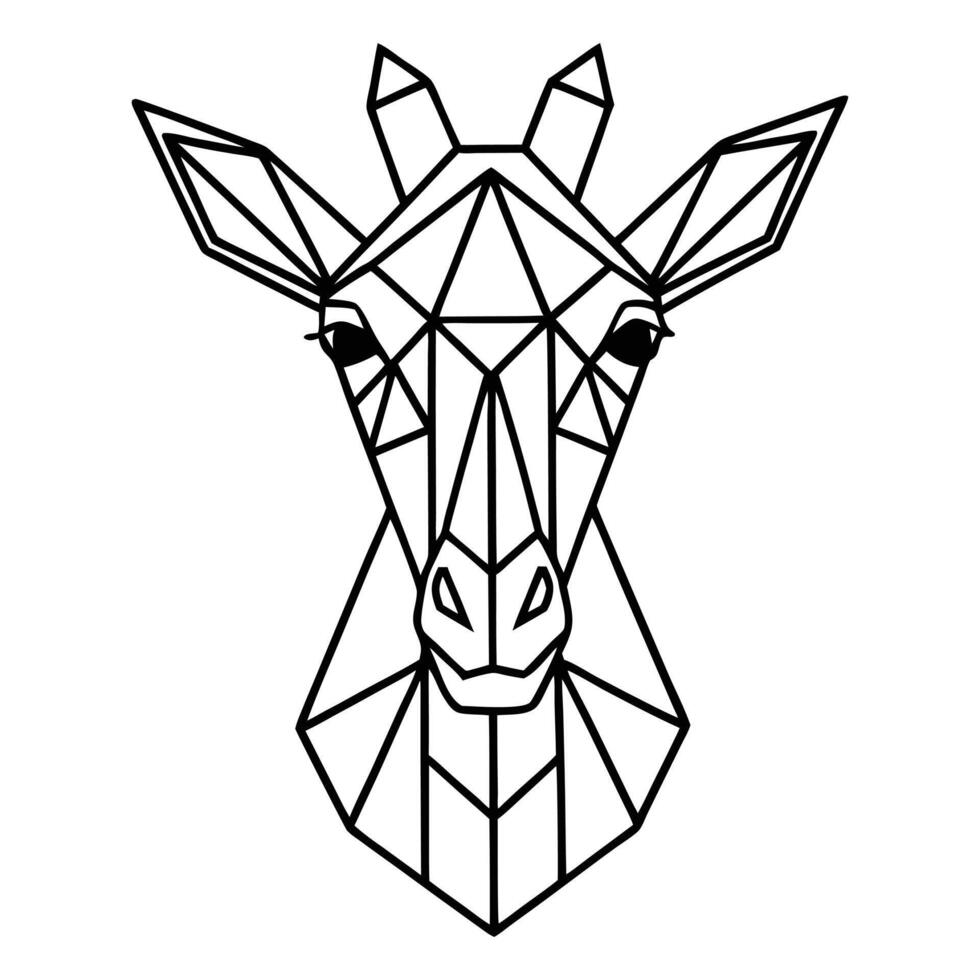 deer Stylized Geometric Animal Sublimation Prints vector