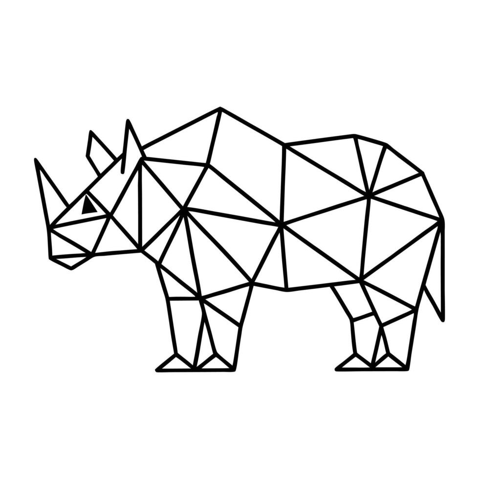 Polygon Line Animal Art for Decor vector