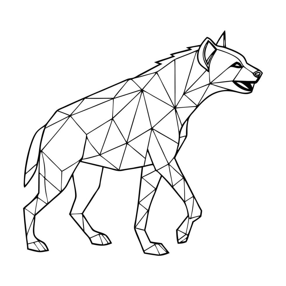 best Geometric Wildlife for Print Wolf Project vector