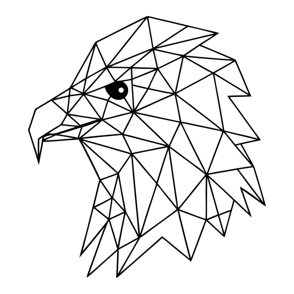 eagle Stylized Polygon Animal Graphic Design vector