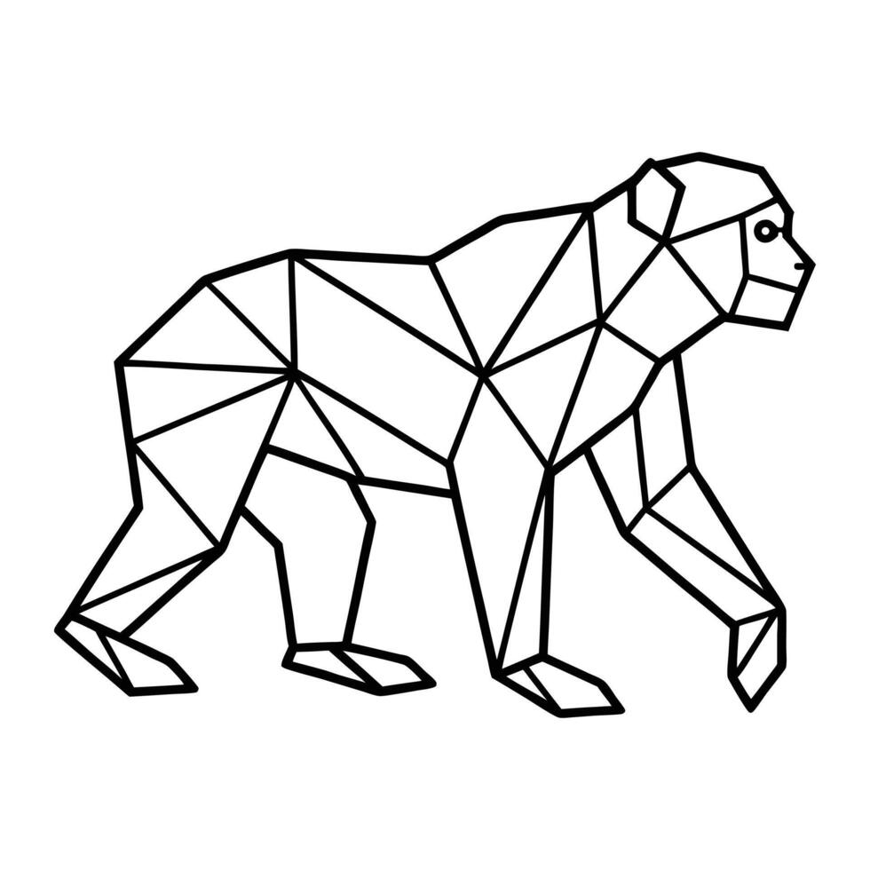 Low Poly Animal Graphic for Sublimation Prints vector
