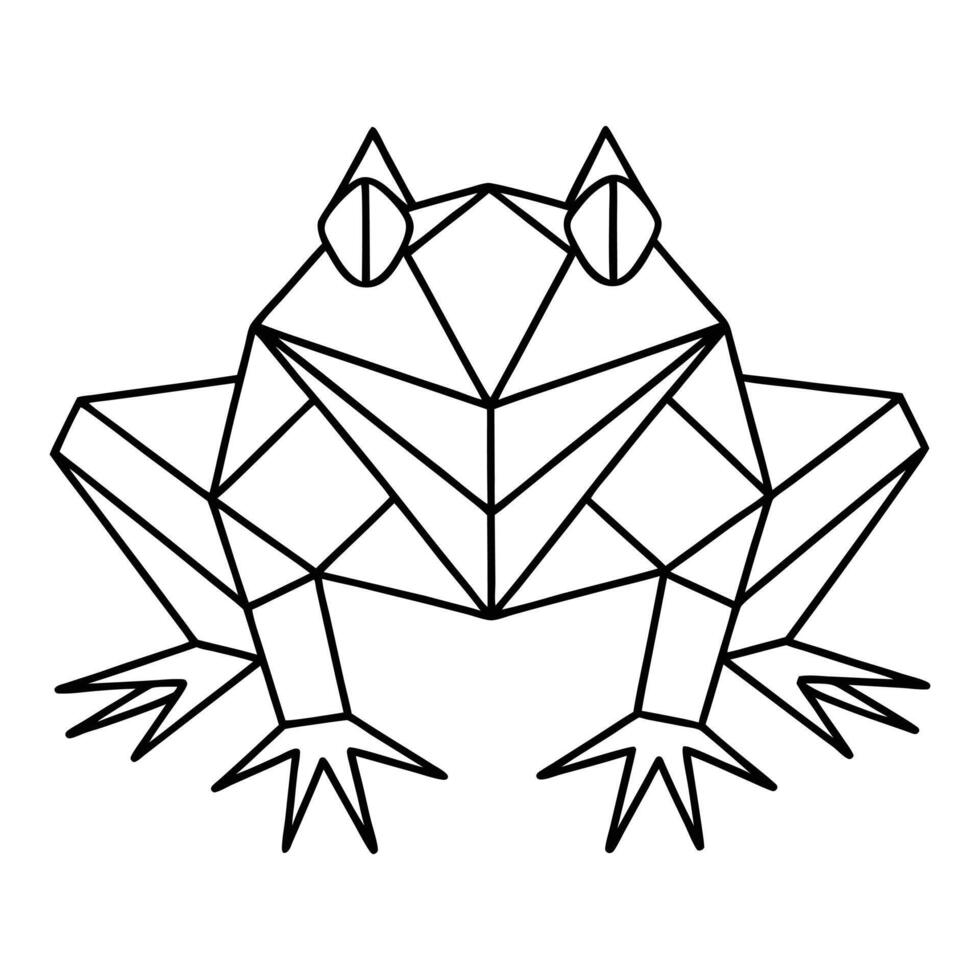 frog Wildlife Sublimation with Geometric Patterns vector