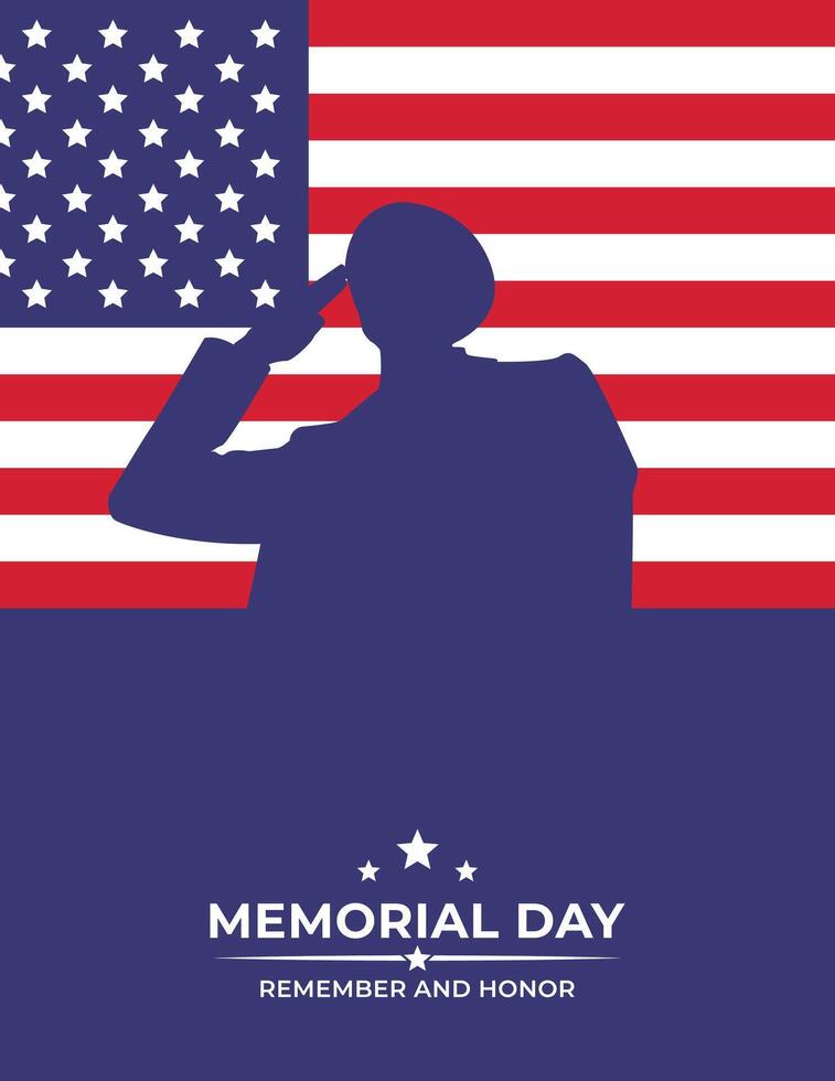 Memorial Day. Remember and Honor. Illustration. vector