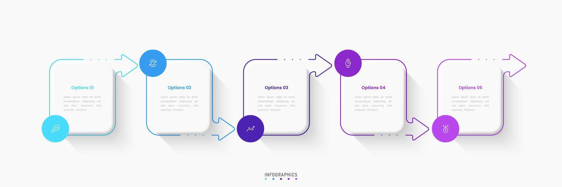 Infographic label design template with icons and 5 options or steps. Can be used for process, presentations, workflow layout, flowchart, info graph vector