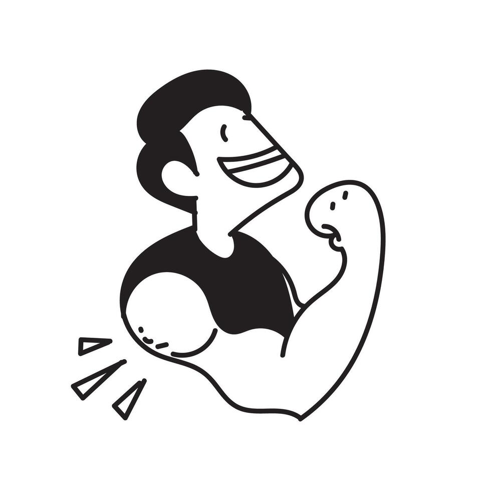 a cartoon man with a fist in his hand vector