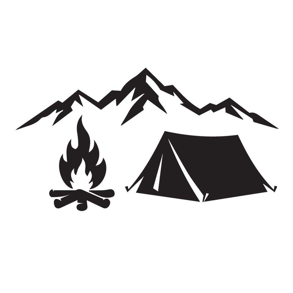 Camping Adventure Tent Illustration Bringing Rustic Charm Of Outdoor Living Spaces vector