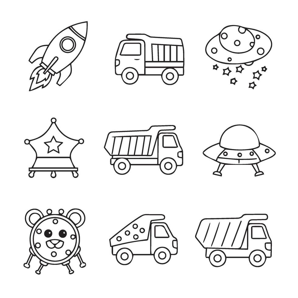 Cartoon Baby Animals in cute hand drawn style with joyful expression and pose vector