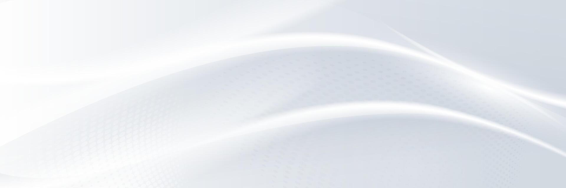 White Abstract Wavy Background with Subtle Dotted Pattern vector