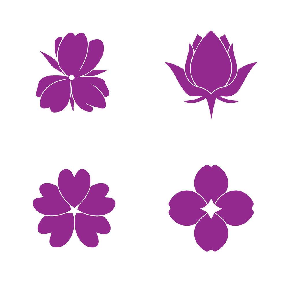 Handcrafted floral silhouettes offering variety for creative projects and print vector