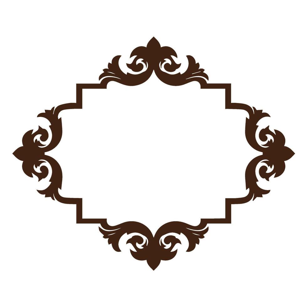 Detailed flourish decoration frame perfect antique layout or certificate vector