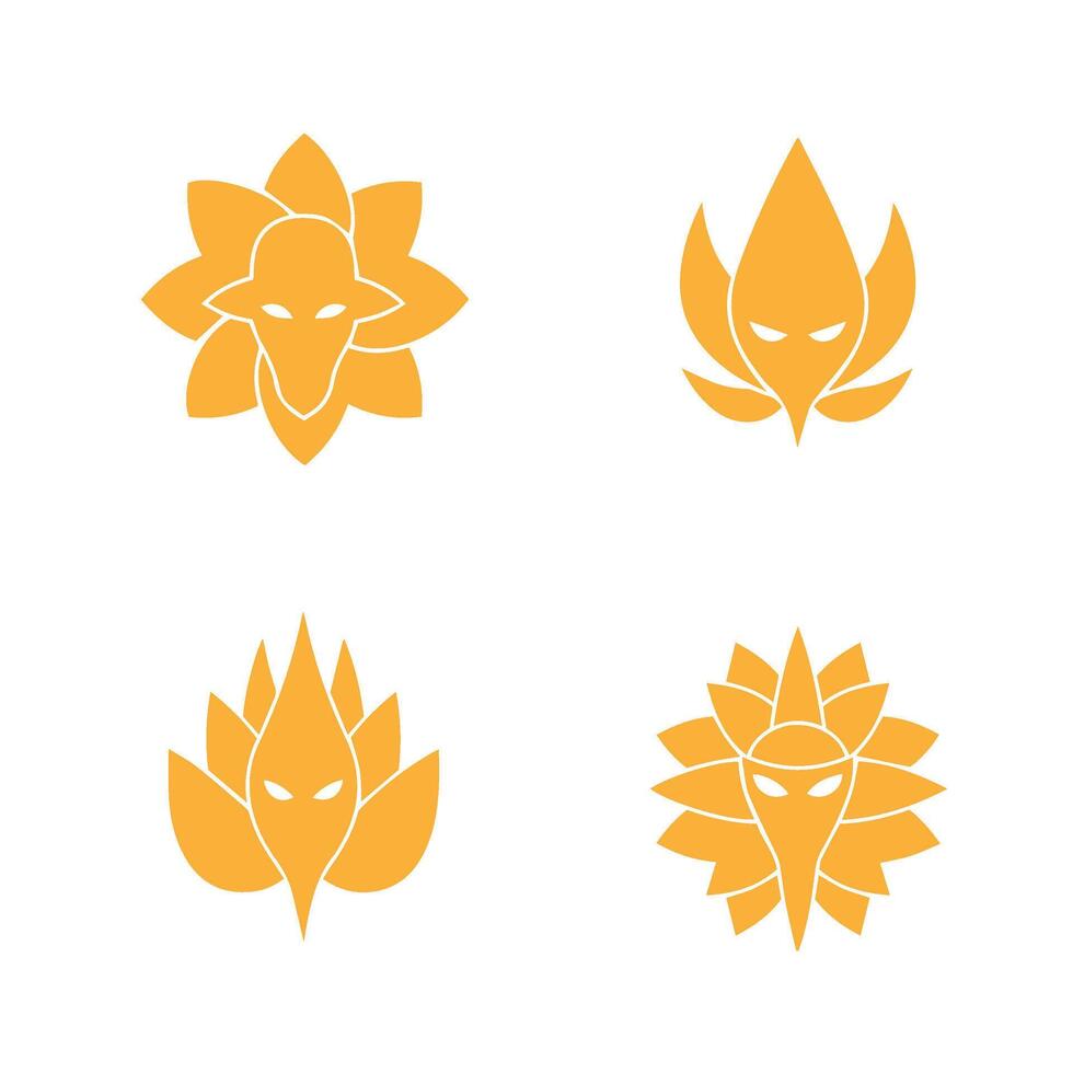 Clean botanical icons in contrasting colors great printable decor and crafts vector