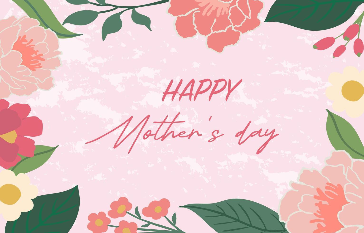 pink flower banner vector