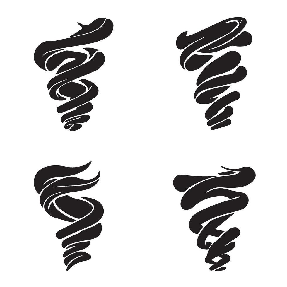 Tornado whirlwind pattern showcase emphasizing the power and movement of storm formations vector