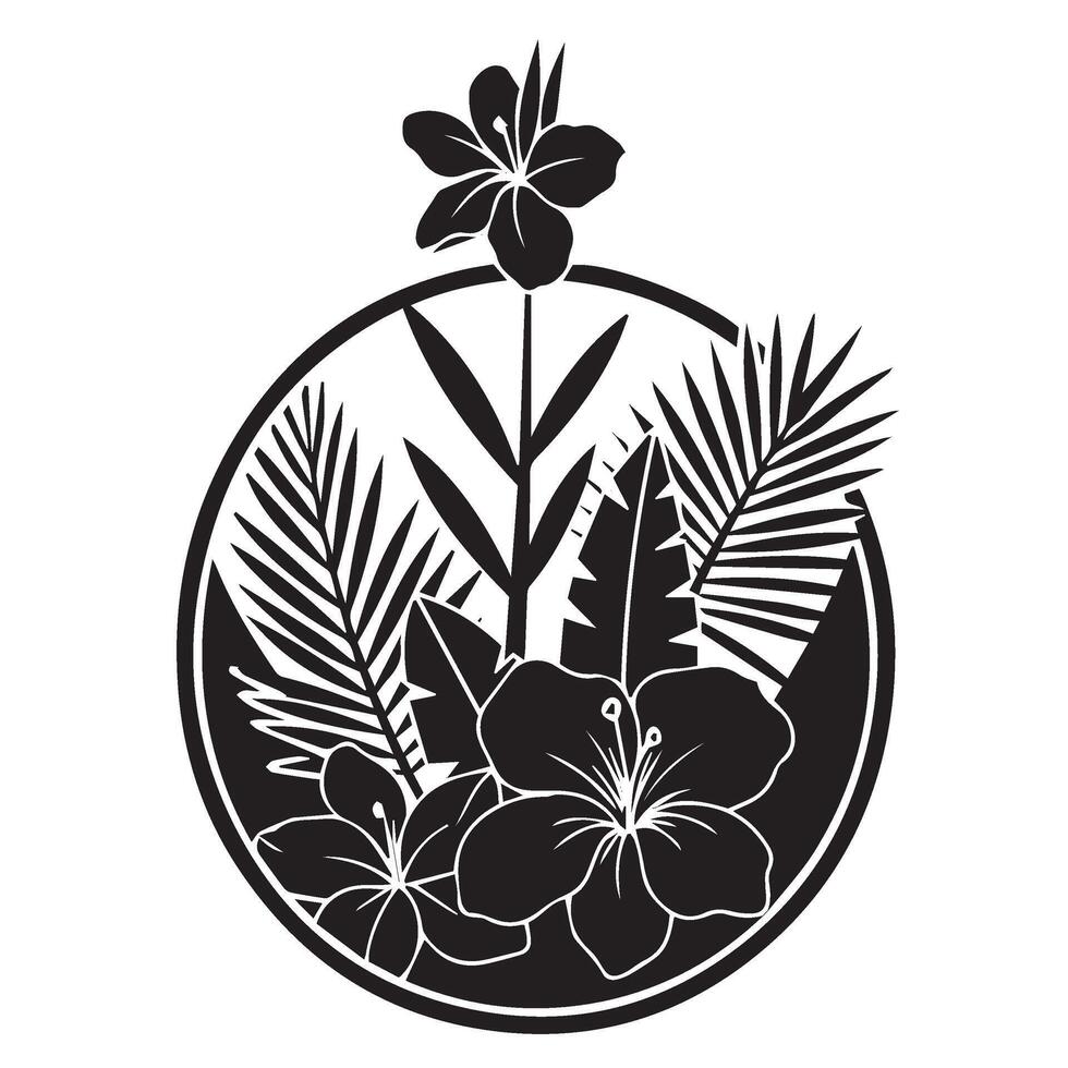 Vintage Blossom Bundle Offering a Variety of Botanical Silhouette Graphics vector