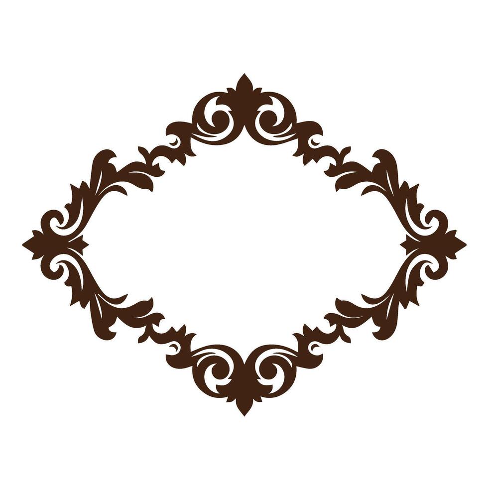 Intricate scroll frame design with historical elegant theme and layout vector