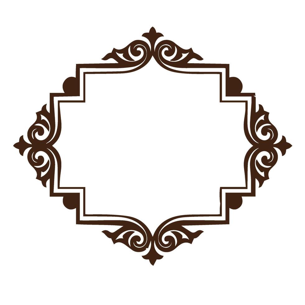 Classic flourish border with antique style perfect elegant print or decor use vector