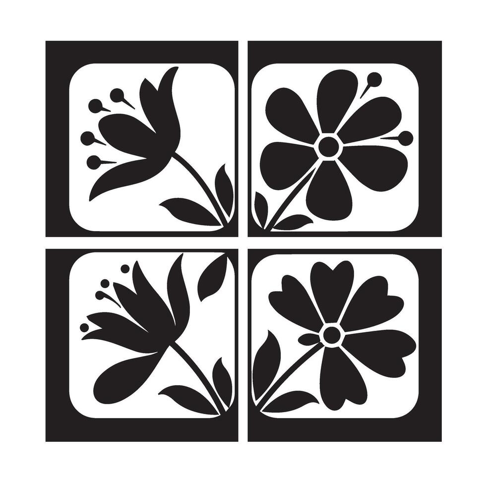Floral Mandala Design Style Built with Sharp Curved Line Flower Patterns vector