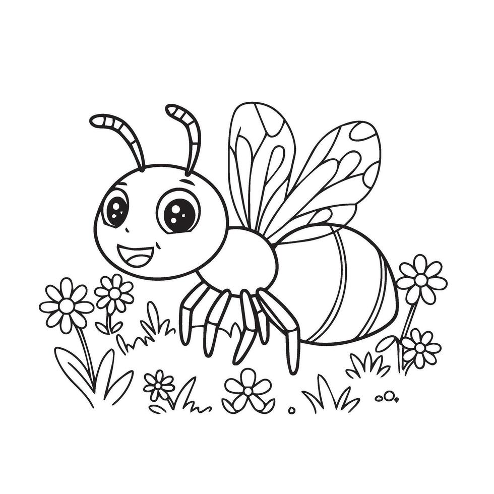 Adorable Ant Illustrations for Kids Capturing Whimsical Garden Adventures vector