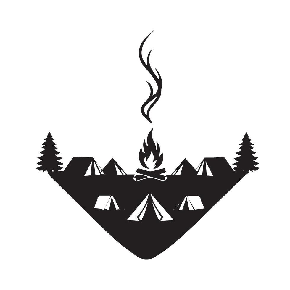 Camping Adventure Tent Illustration Capturing Essence Of Relaxing Outdoor Escape vector