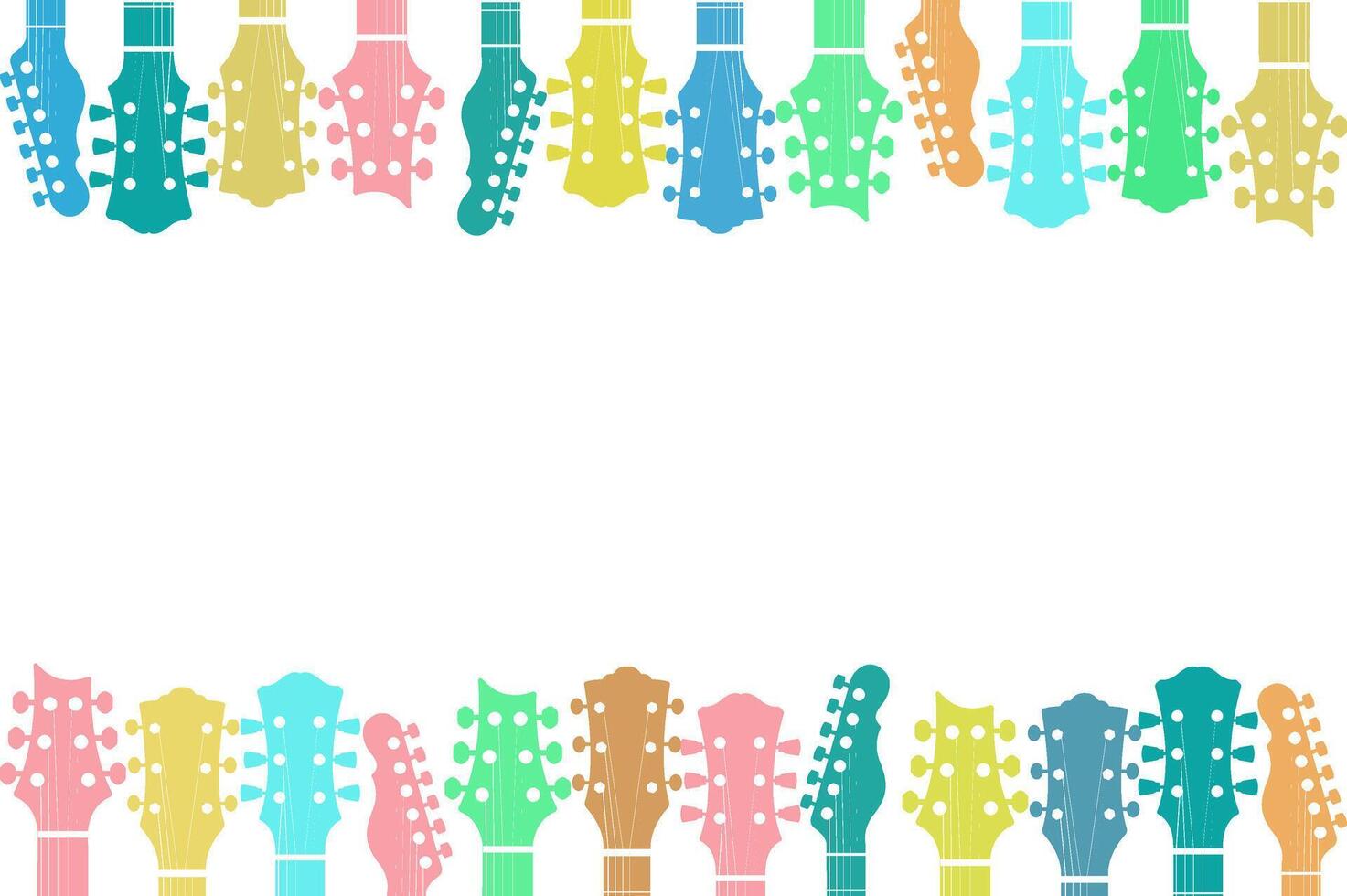 Bright guitar backdrop with colorful patterns vector
