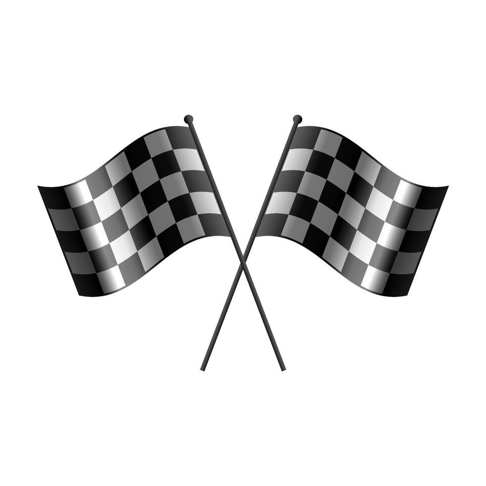 icon of realistic race flag design vector