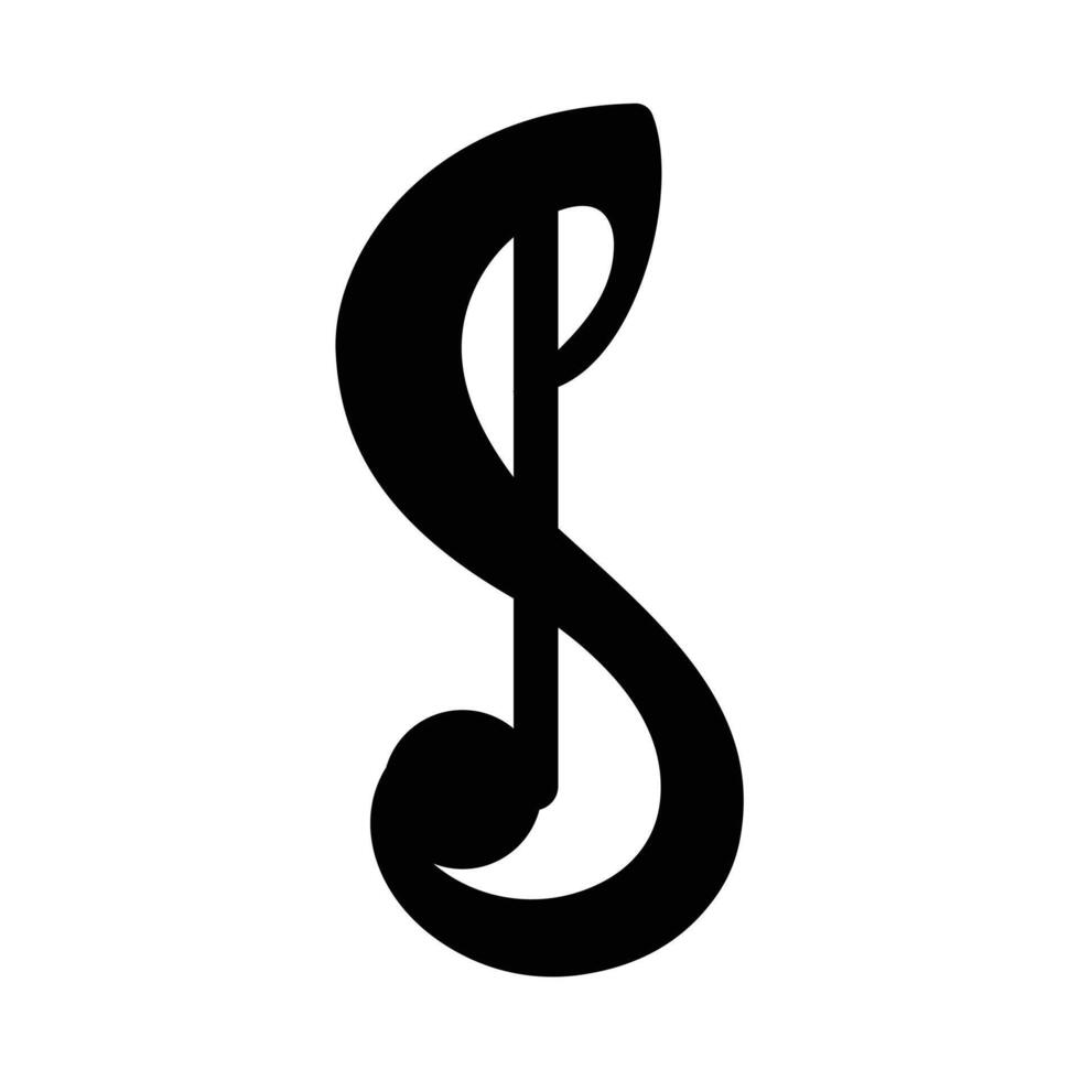 Icon art design of a music note symbol vector