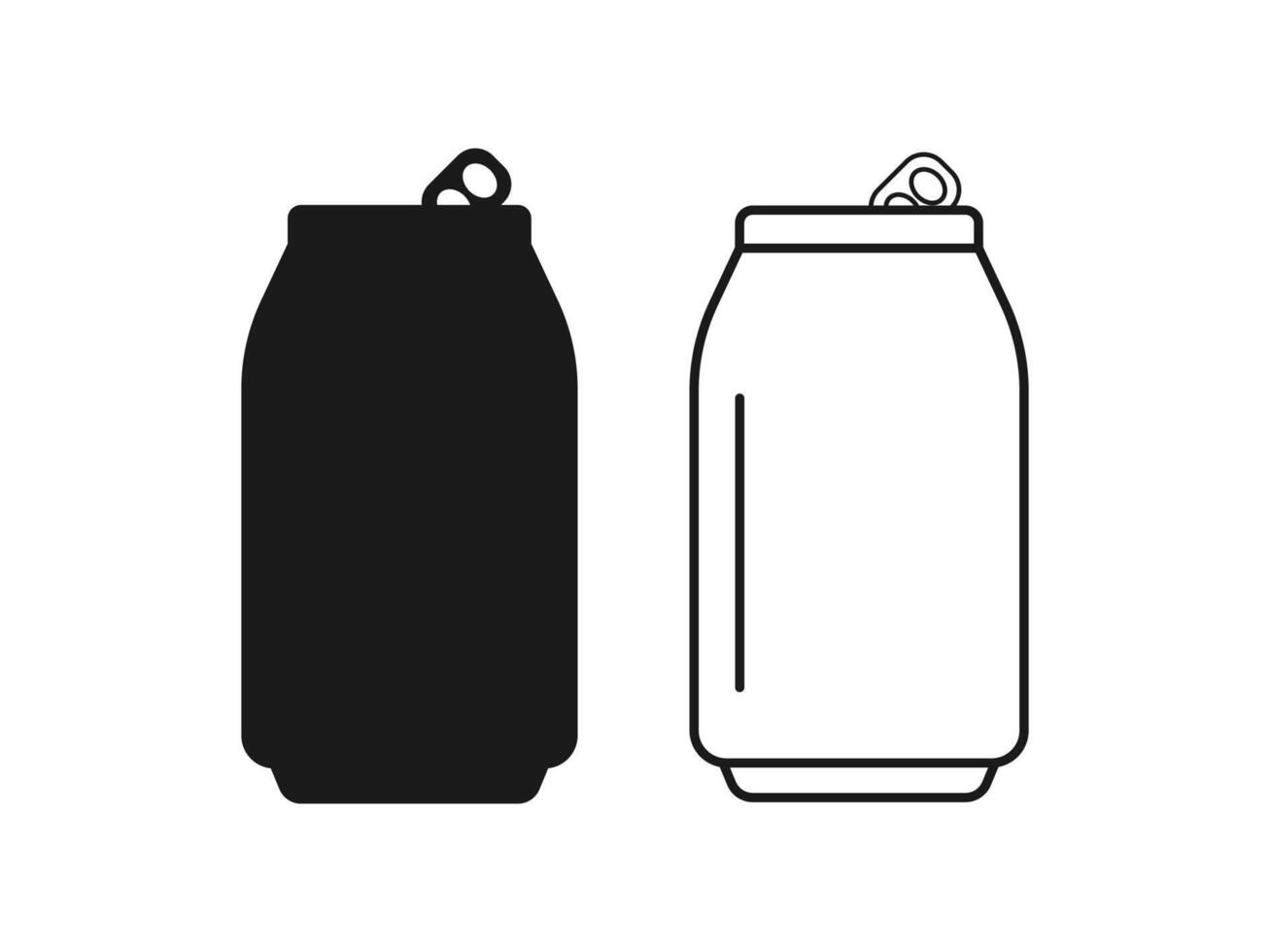icon set of different can drink designs vector