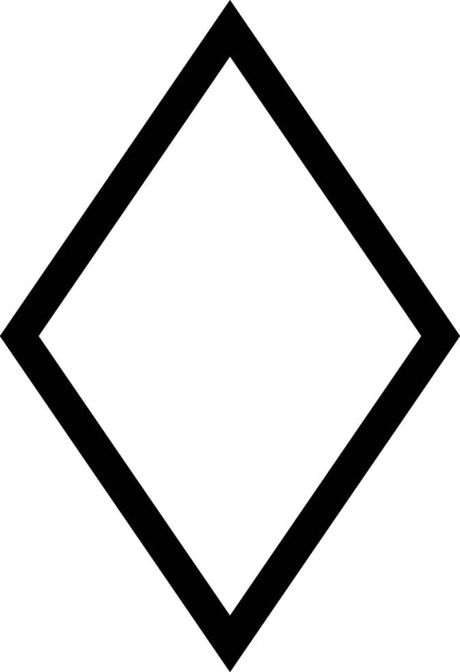 Thin line design of rhombus diamond lozenge icon vector