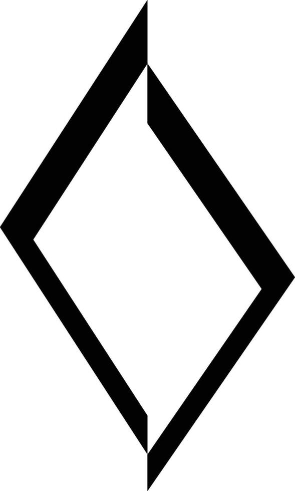 Flat design of rhombus diamond lozenge icon for symbol vector