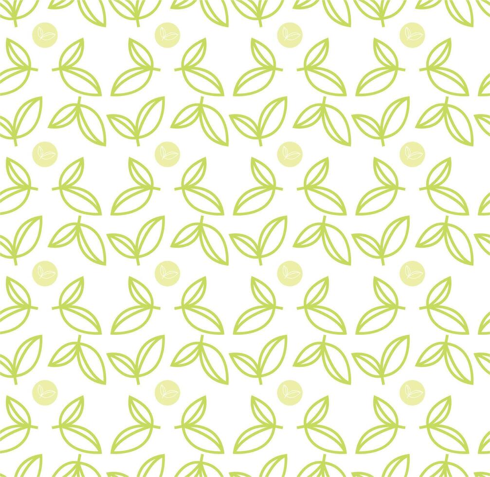 Simple seamless leaf pattern for organic design vector