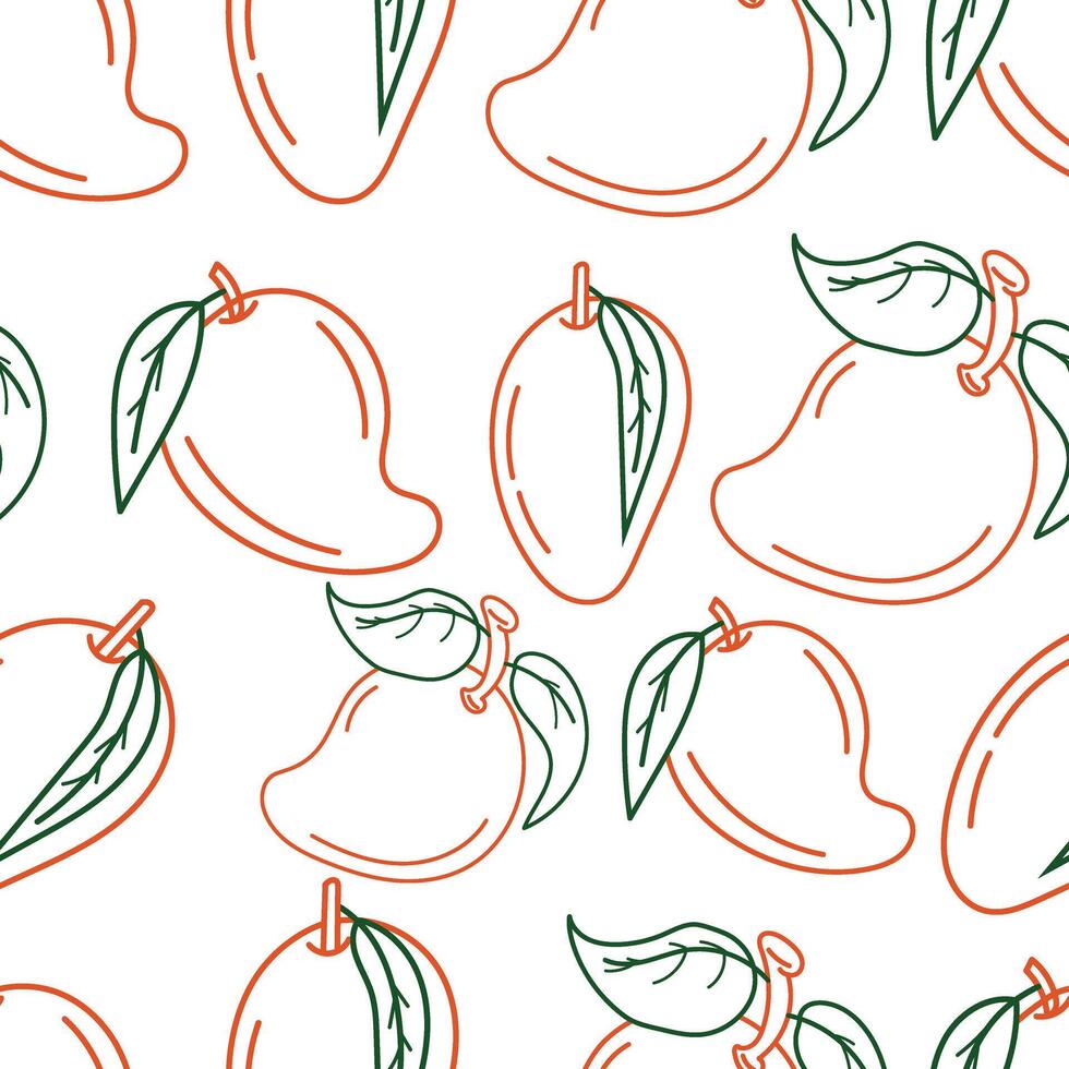 Black color line pattern with maggo fruit design vector
