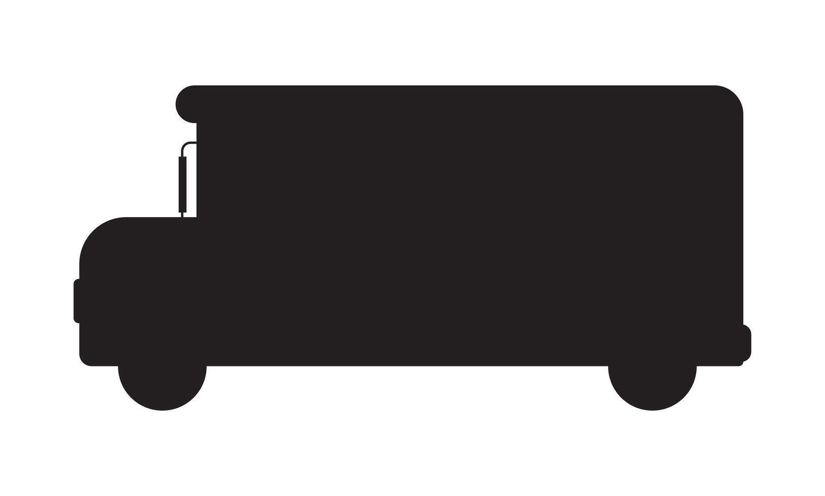 Flat silhouette design of school bus vector