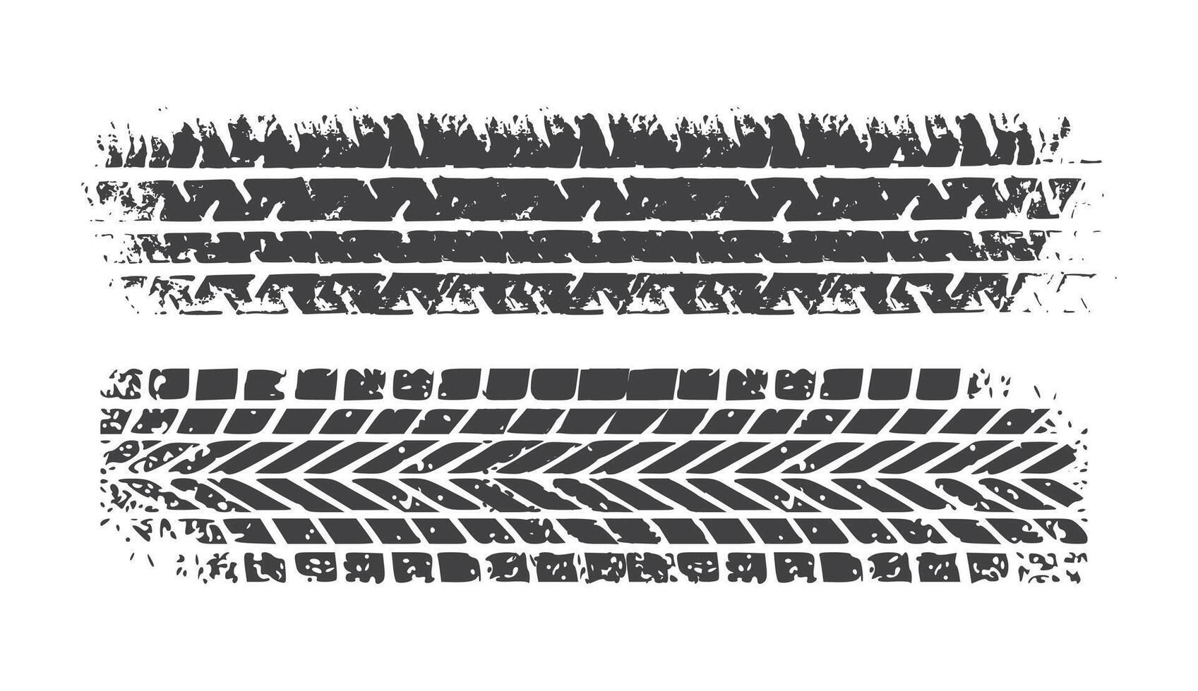 Tire print texture for automotive design vector
