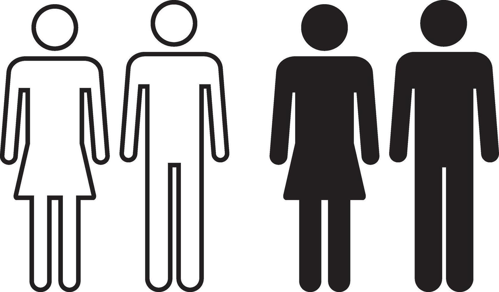 Icon showing man and woman couple symbol vector
