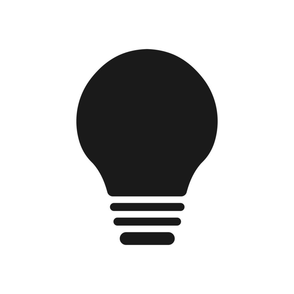 Minimalist design of a light bulb icon vector