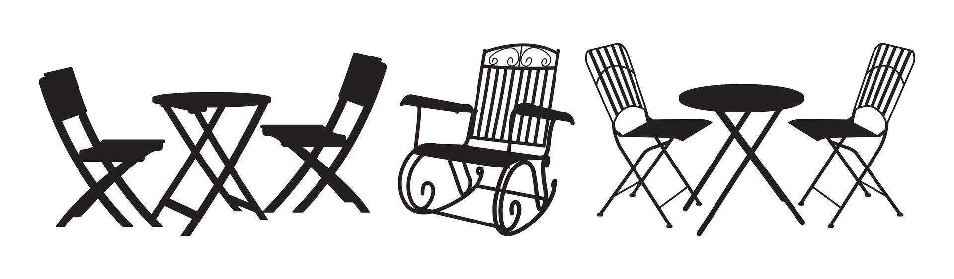 design of garden chair for outdoor use vector