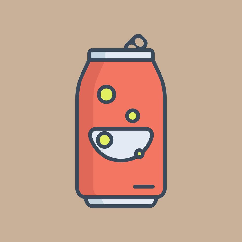 Flat design of a can drink icon vector