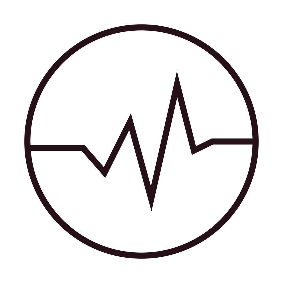 Outline icon for ultra wide signal waves vector
