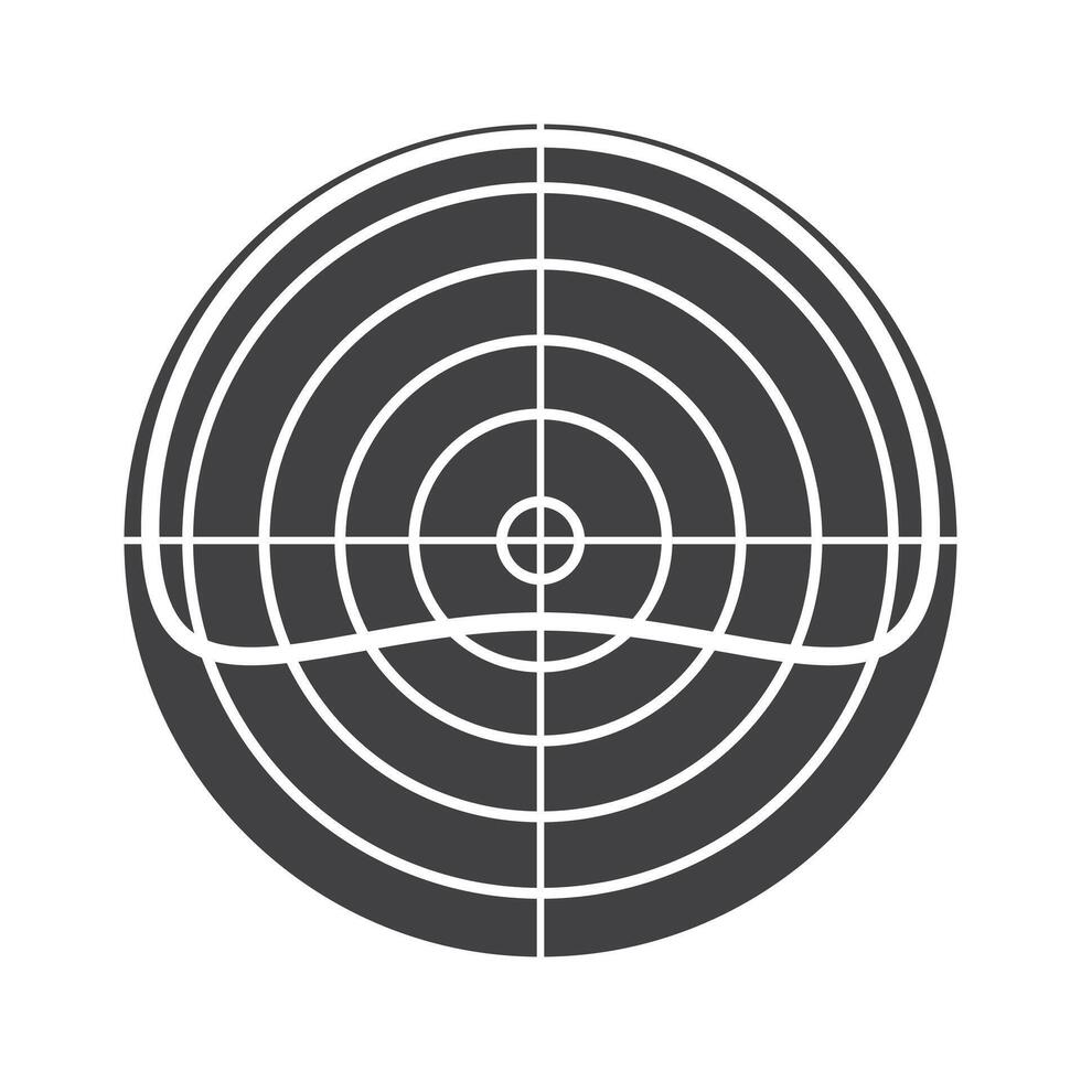 Arrow icon showing one-way black directional movement vector