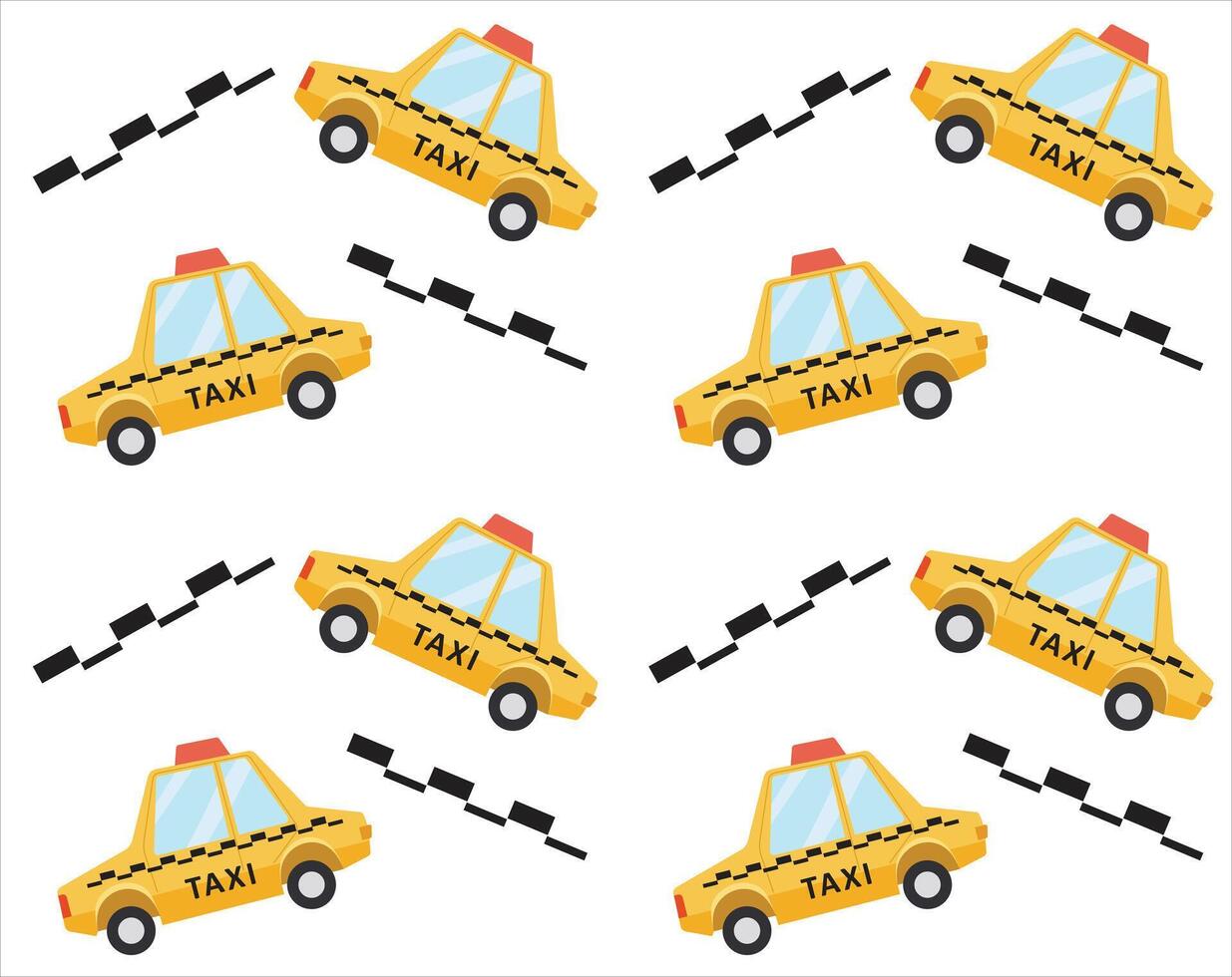 Zigzag taxi pattern on white background vector