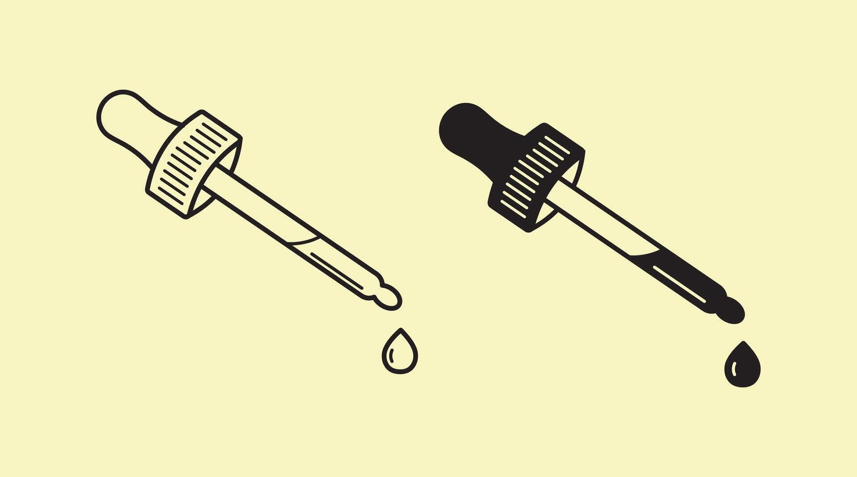 flat icon of hair dropper tool design vector