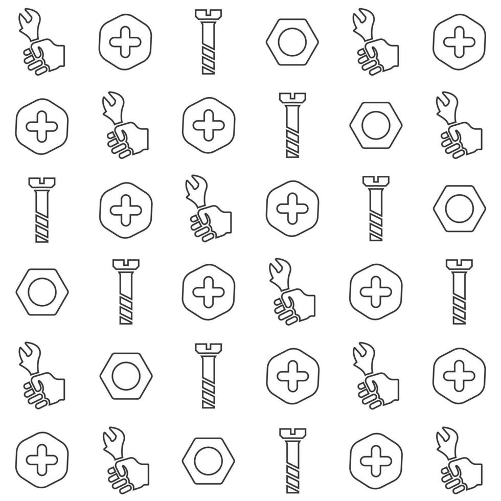 Outline design of a bolt icon for construction vector