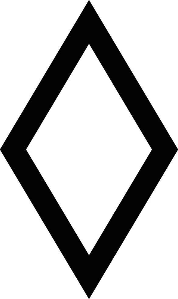 modern flat design icon of a rhombus diamond lozenge shape vector